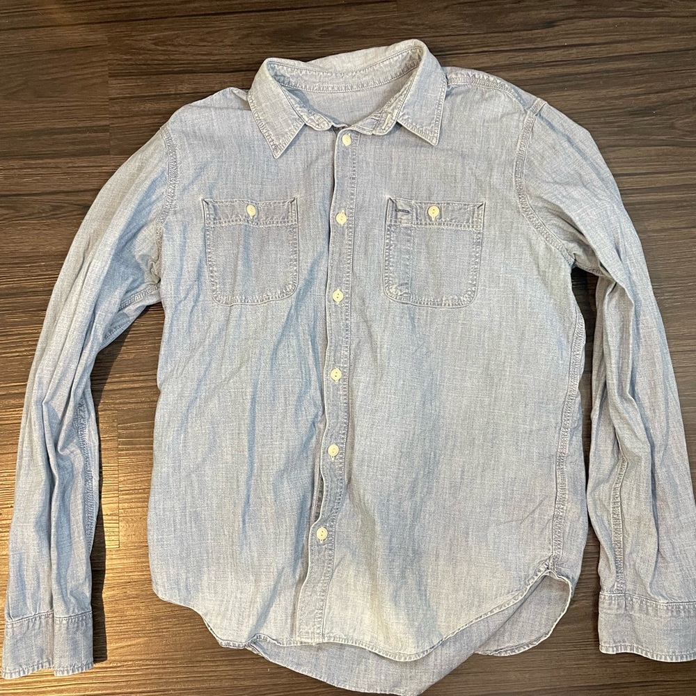 GAP Men's Light Blue Denim Shirt